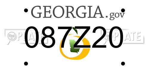 087Z20 Georgia License Plate