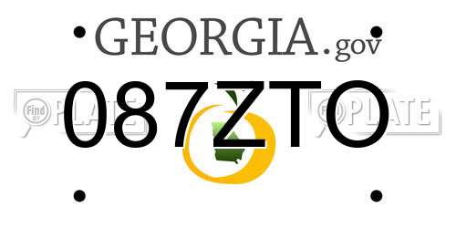 087ZTO Georgia License Plate