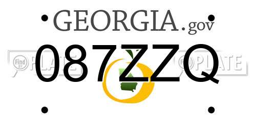 087ZZQ Georgia License Plate