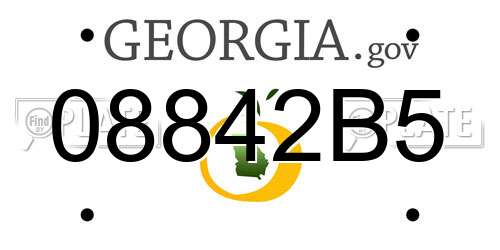 08842B5 Georgia License Plate