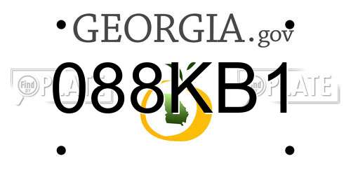 088KB1 Georgia License Plate