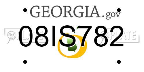 08IS782 Georgia License Plate