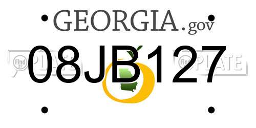 08JB127 Georgia License Plate