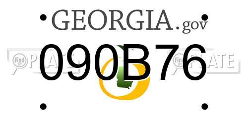 090B76 Georgia License Plate
