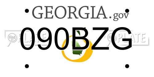 090BZG Georgia License Plate