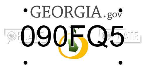 090FQ5 Georgia License Plate