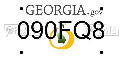 090FQ8 Georgia License Plate