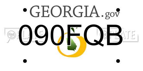 090FQB Georgia License Plate