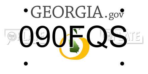 090FQS Georgia License Plate