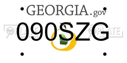 090SZG Georgia License Plate