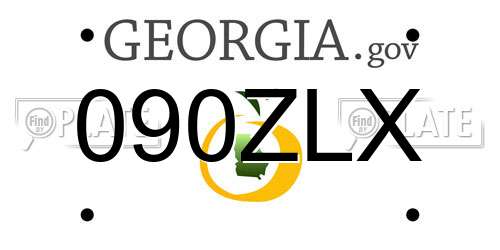 090ZLX Georgia License Plate
