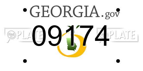 09174 Georgia License Plate