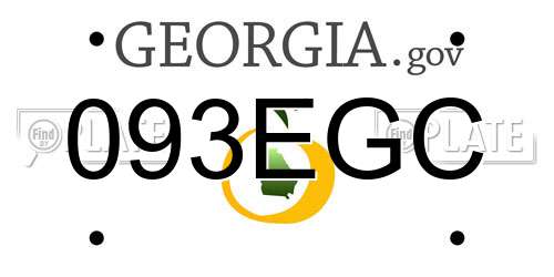 093EGC Georgia License Plate