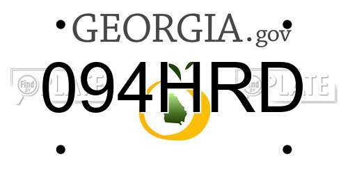 094HRD Georgia License Plate