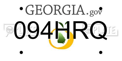 094HRQ Georgia License Plate