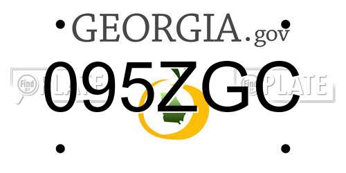 095ZGC Georgia License Plate