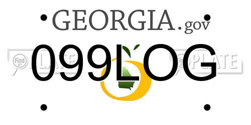 099LOG Georgia License Plate