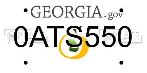0ATS550 Georgia License Plate