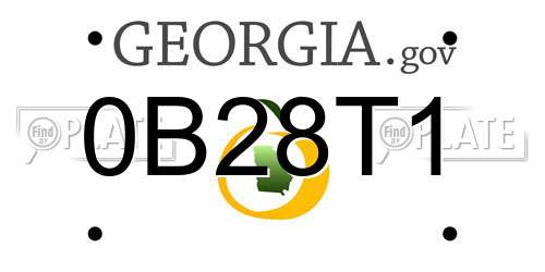 0B28T1 Georgia License Plate