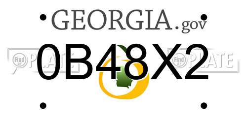 0B48X2 Georgia License Plate