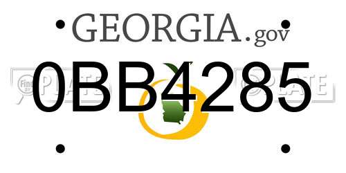 0BB4285 Georgia License Plate