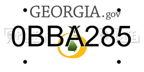 0BBA285 Georgia License Plate