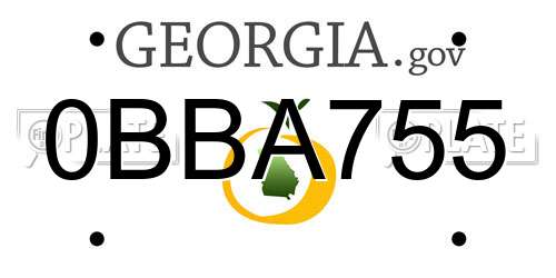 0BBA755 Georgia License Plate