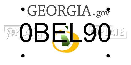 0BEL90 Georgia License Plate