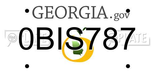 0BIS787 Georgia License Plate