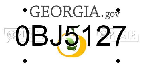 0BJ5127 Georgia License Plate