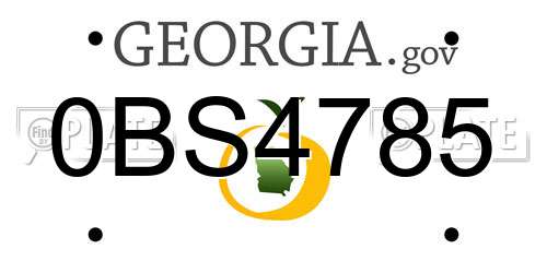 0BS4785 Georgia License Plate