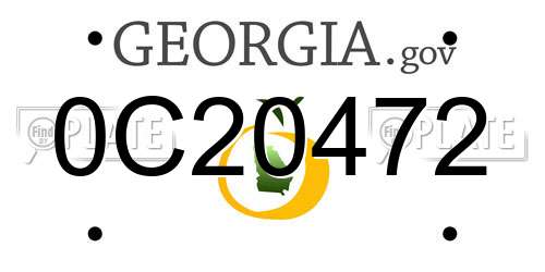 0C20472 Georgia License Plate