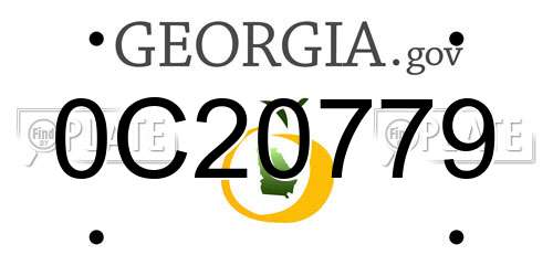 0C20779 Georgia License Plate