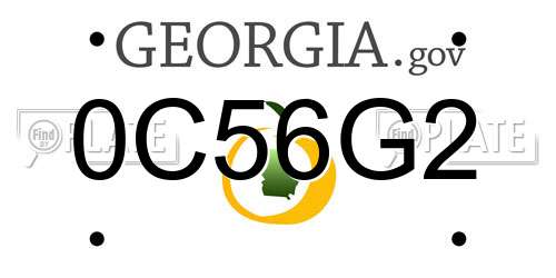0C56G2 Georgia License Plate