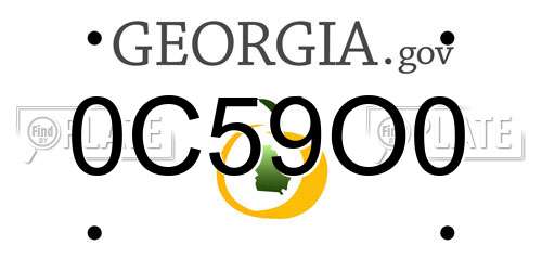 0C59O0 Georgia License Plate