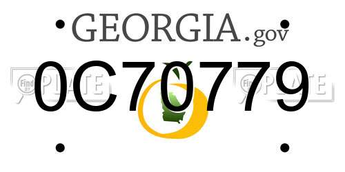 0C70779 Georgia License Plate