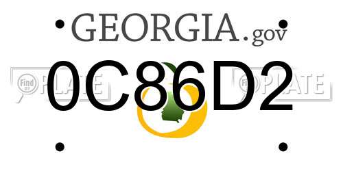 0C86D2 Georgia License Plate