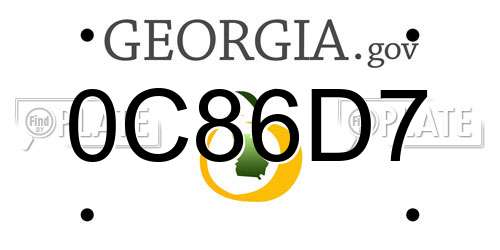 0C86D7 Georgia License Plate