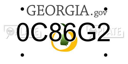 0C86G2 Georgia License Plate
