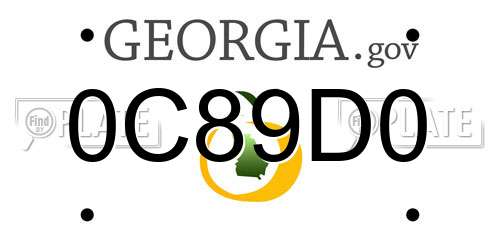 0C89D0 Georgia License Plate