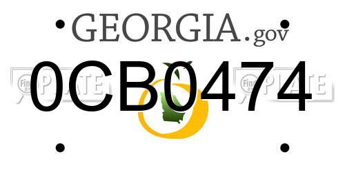 0CB0474 Georgia License Plate