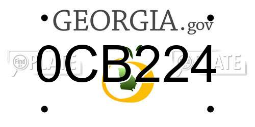 0CB224 Georgia License Plate