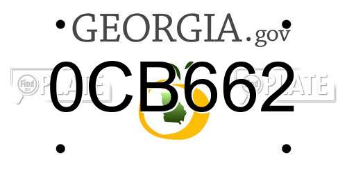 0CB662 Georgia License Plate