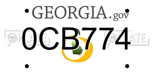 0CB774 Georgia License Plate