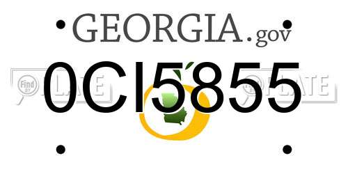 0CI5855 Georgia License Plate