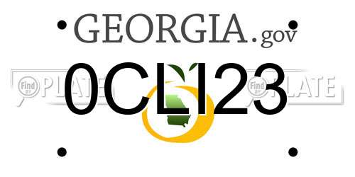 0CLI23 Georgia License Plate