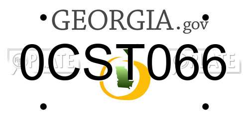 0CST066 Georgia License Plate