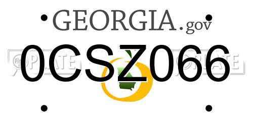 0CSZ066 Georgia License Plate