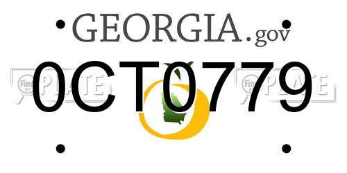 0CT0779 Georgia License Plate