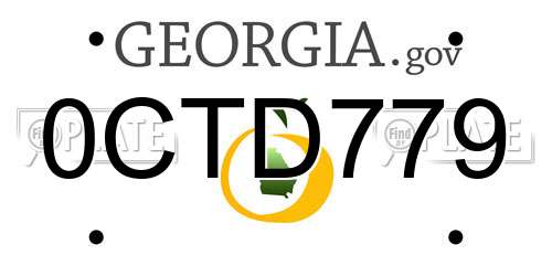 0CTD779 Georgia License Plate